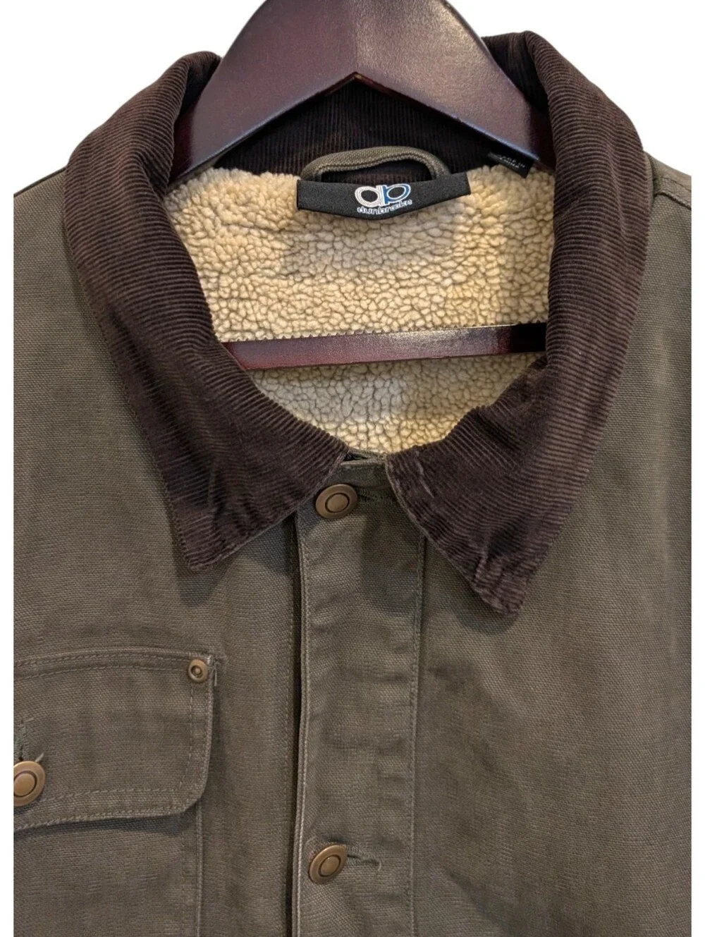 VTG 90's Dunbrooke Durango Canvas Sherpa Lined Chore Coat Men's M Relaxed Fit